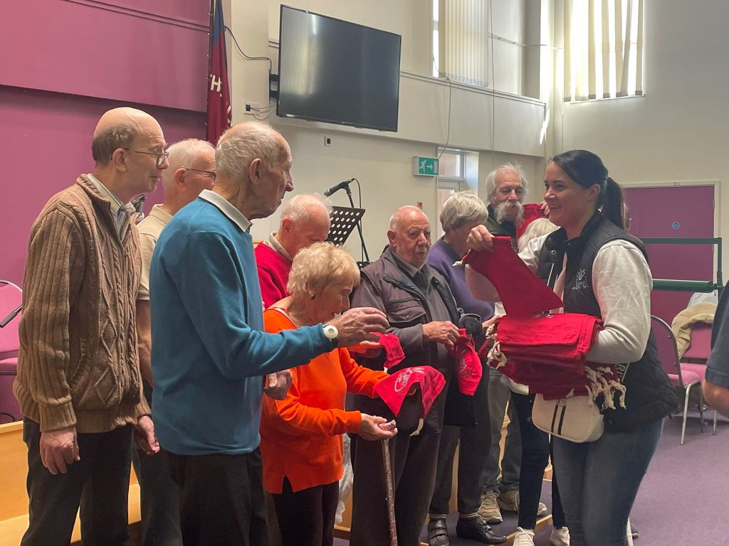 Image depicting Workwear Works donating Easter bags to the Salvation Army during a charitable event