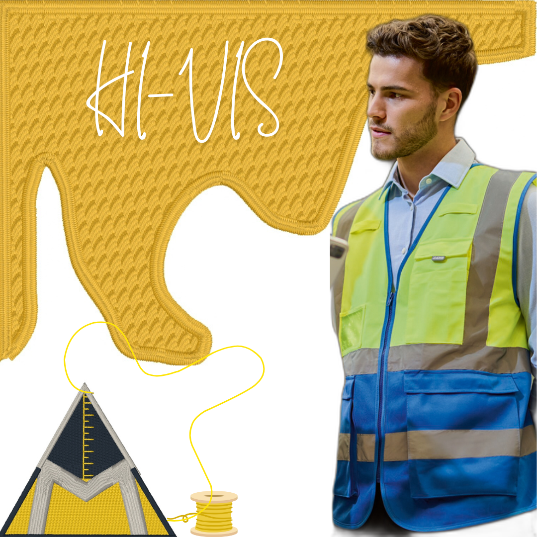 Man wearing a hi vis vest.