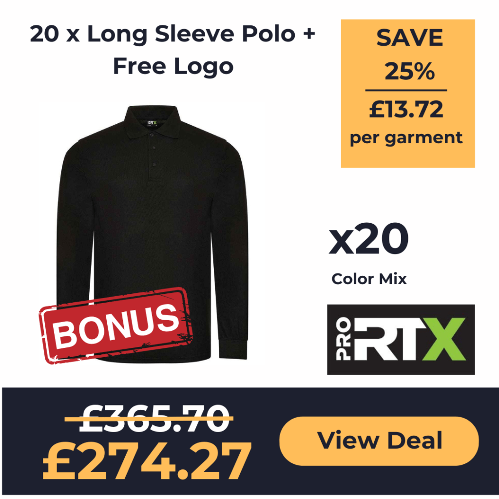 20 x Long Sleeve Polo + Free BONUS!