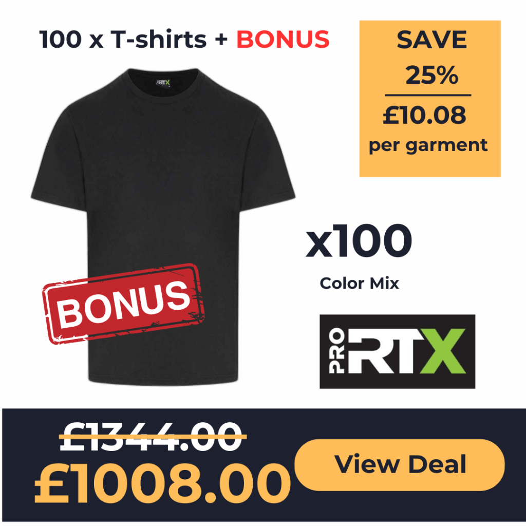 100 x T-Shirts + Free BONUS!